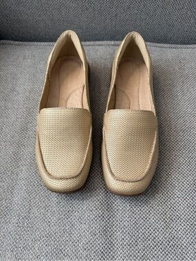 Easy Spirit Metallic Gold Slip-On Loafers